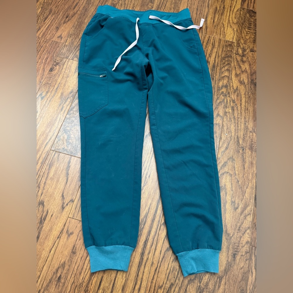 Figs teal joggers